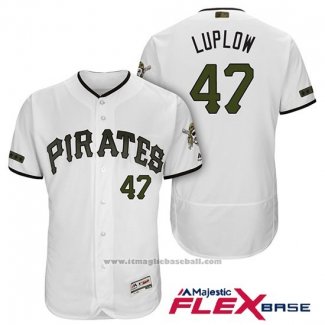 Maglia Baseball Uomo Pittsburgh Pirates Jordan Luplow Bianco 2018 Home Alternato Flex Base