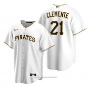 Maglia Baseball Uomo Pittsburgh Pirates Roberto Clemente Replica Bianco