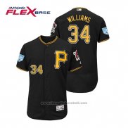 Maglia Baseball Uomo Pittsburgh Pirates Trevor Williams Flex Base Allenamento Primaverile 2019 Nero