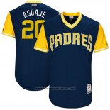 Maglia Baseball Uomo San Diego Padres 2017 Little League World Series Carlos Asuaje Blu