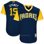 Maglia Baseball Uomo San Diego Padres 2017 Little League World Series Cory Spangenberg Blu