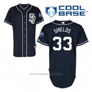 Maglia Baseball Uomo San Diego Padres James Shields 33 Blu Alternato Cool Base