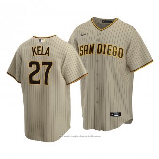 Maglia Baseball Uomo San Diego Padres Keone Kela Sand Replica Alternato Marrone