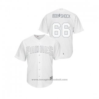 Maglia Baseball Uomo San Diego Padres Robert Stock 2019 Players Weekend Replica Bianco