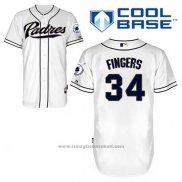 Maglia Baseball Uomo San Diego Padres Rollie Fingers 34 Bianco Home Cool Base