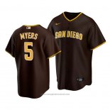 Maglia Baseball Uomo San Diego Padres Wil Myers 5 Replica Road Marrone