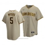 Maglia Baseball Uomo San Diego Padres Wil Myers 5 Sand Replica Alternato Marrone