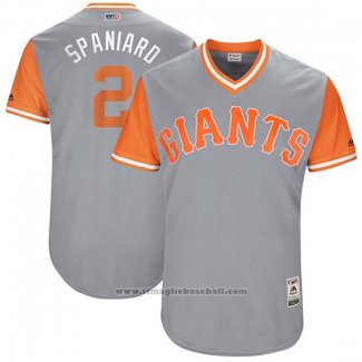 Maglia Baseball Uomo San Francisco Giants 2017 Little League World Series Denard Span Grigio