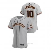 Maglia Baseball Uomo San Francisco Giants Evan Longoria Autentico 2020 Road Grigio