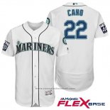 Maglia Baseball Uomo Seattle Mariners 22 Robinson Cano Bianco 2017 Flex Base