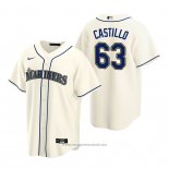 Maglia Baseball Uomo Seattle Mariners Diego Castillo Replica Alternato Crema