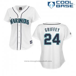 Maglia Baseball Uomo Seattle Mariners Ken Griffey 24 Bianco Cool Base