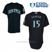 Maglia Baseball Uomo Seattle Mariners Kyle Seager 15 Blu Alternato Cool Base