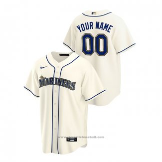 Maglia Baseball Uomo Seattle Mariners Personalizzate Replica Alternato Crema