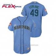 Maglia Baseball Uomo Seattle Mariners Wade Leblanc 2019 Allenamento Primaverile Flex Base Blu