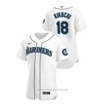 Maglia Baseball Uomo Seattle Mariners Yusei Kikuchi Autentico 2020 Primera Bianco