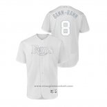 Maglia Baseball Uomo Tampa Bay Rays Brandon Lowe 2019 Players Weekend Autentico Bianco