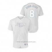 Maglia Baseball Uomo Tampa Bay Rays Brandon Lowe 2019 Players Weekend Autentico Bianco