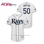 Maglia Baseball Uomo Tampa Bay Rays Charlie Morton 2019 Postseason Flex Base Bianco