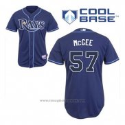 Maglia Baseball Uomo Tampa Bay Rays Jake Mcgee 57 Alternato Cool Base Blu
