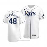 Maglia Baseball Uomo Tampa Bay Rays Ryan Yarbrough Autentico Primera Bianco