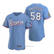 Maglia Baseball Uomo Texas Rangers Drew Anderson Autentico Alternato Blu