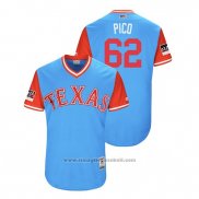 Maglia Baseball Uomo Texas Rangers Jose Leclerc 2018 LLWS Players Weekend Pico Blu