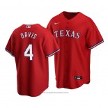 Maglia Baseball Uomo Texas Rangers Khris Davis Replica Alternato Rosso