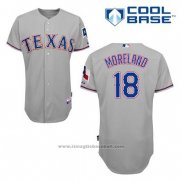 Maglia Baseball Uomo Texas Rangers Mithch Moreland 18 Grigio Cool Base