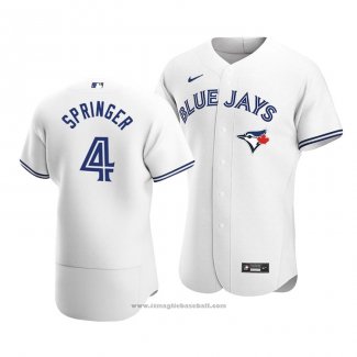 Maglia Baseball Uomo Toronto Blue Jays George Springer Autentico Primera Bianco