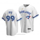 Maglia Baseball Uomo Toronto Blue Jays Hyun Jin Ryu Cooperstown Collection Primera Bianco