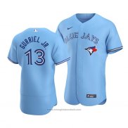 Maglia Baseball Uomo Toronto Blue Jays Lourdes Gurriel Jr. Alternato Autentico Blu