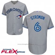 Maglia Baseball Uomo Toronto Blue Jays Marcus Stroman Grigio Flex Base Autentico Collection