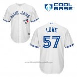 Maglia Baseball Uomo Toronto Blue Jays Mark Lowe 57 Bianco Home Cool Base