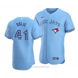 Maglia Baseball Uomo Toronto Blue Jays Rafael Dolis Autentico Alternato Blu2