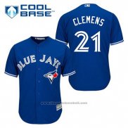 Maglia Baseball Uomo Toronto Blue Jays Roger Clemens 21 Blu Alternato Cool Base