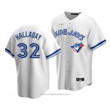 Maglia Baseball Uomo Toronto Blue Jays Roy Halladay Cooperstown Collection Primera Bianco
