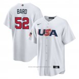 Maglia Baseball Uomo USA 2023 Daniel Bard Replica Bianco