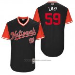 Maglia Baseball Uomo Washington Nationals 2017 Little League World Series Jose Lobaton Blu