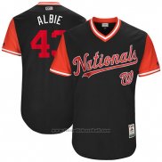 Maglia Baseball Uomo Washington Nationals 2017 Little League World Series Matt Albers Blu