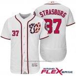 Maglia Baseball Uomo Washington Nationals 37 Stephen Strasburg Bianco 2017 Flex Base