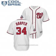 Maglia Baseball Uomo Washington Nationals Bryce Harper 2018 All Star Cool Base Bianco