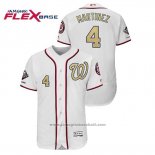 Maglia Baseball Uomo Washington Nationals Dave Martinez 2019 Gold Program Flex Base Bianco