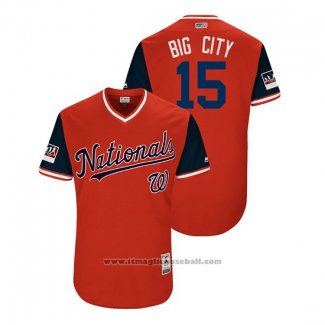 Maglia Baseball Uomo Washington Nationals Matt Adams 2018 LLWS Players Weekend Big City Rosso