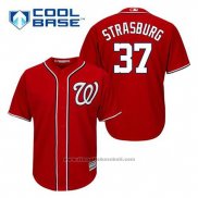 Maglia Baseball Uomo Washington Nationals Stephen Strasburg 37 Rosso Alternato Cool Base