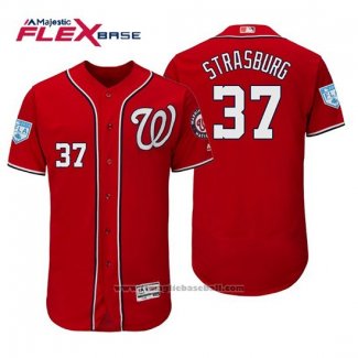 Maglia Baseball Uomo Washington Nationals Stephen Strasburg Flex Base Allenamento Primaverile 2019 Rosso