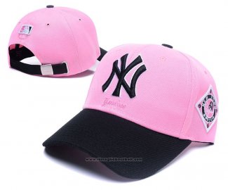 Cappellino New York Yankees Rosa Nero1