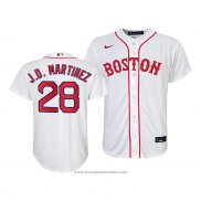 Maglia Baseball Bambino Boston Red Sox J.d. Martinez Replica 2021 Bianco