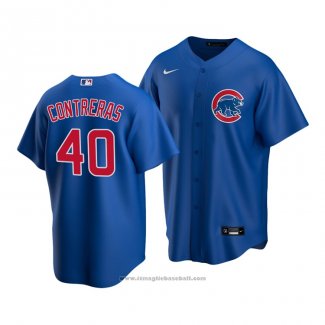 Maglia Baseball Bambino Chicago Cubs Willson Contreras Replica Alternato 2020 Blu