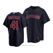 Maglia Baseball Bambino Cleveland Indians Carlos Santana Replica Alternato 2020 Blu